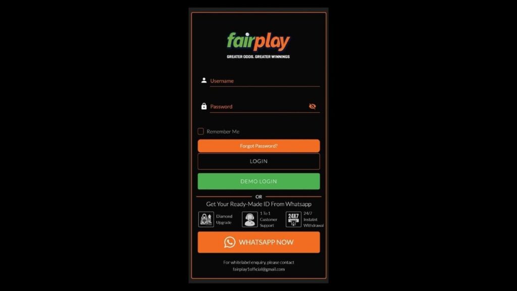 Fairplay Login ID Signup